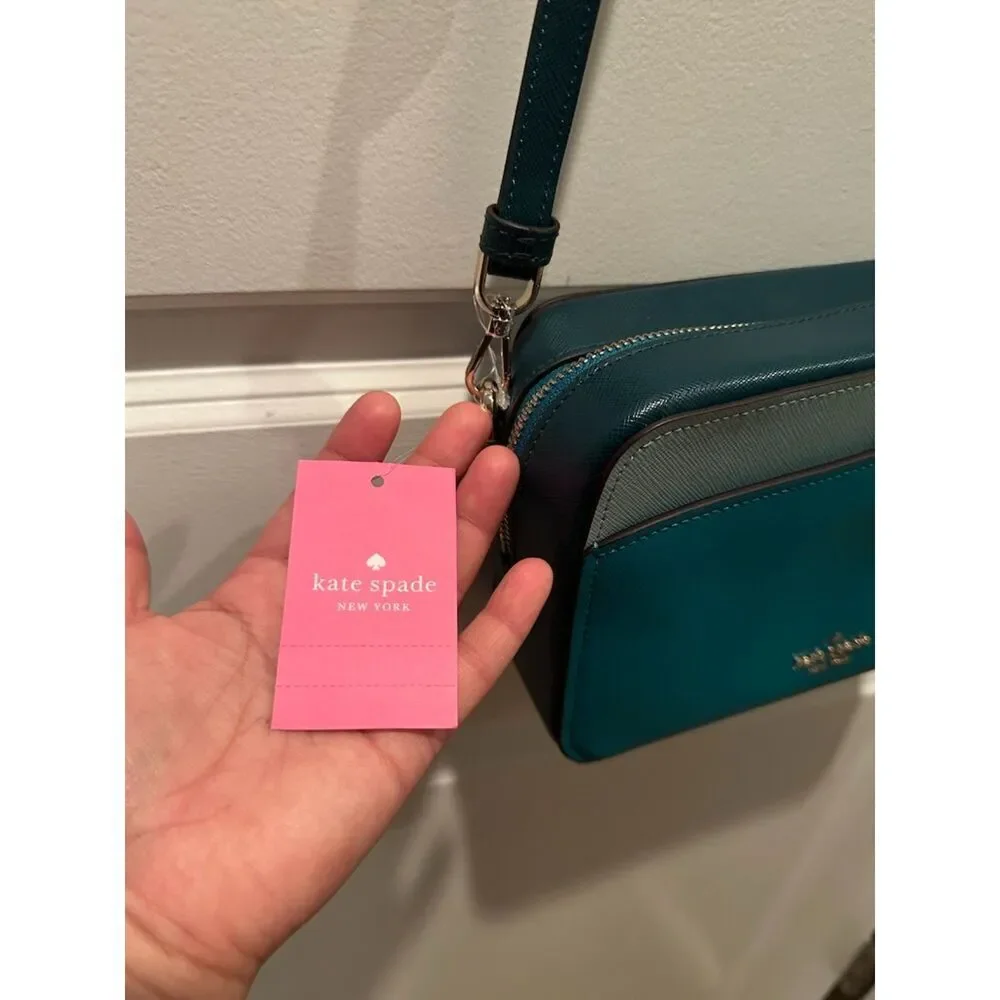 NEW Kate Spade New York Lauryn Color-block  Camera Women Crossbody Bag